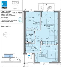 rzut mieszkanie na sprzedaż 55m2 mieszkanie Janczewice, Jedności