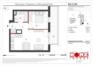 rzut mieszkanie na sprzedaż 42m2 mieszkanie Warszawa, Targówek, ul. Warszawski Świt 12