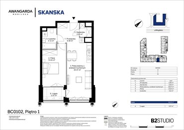 rzut mieszkanie na sprzedaż 46m2 mieszkanie Kraków, Prądnik Czerwony, Mogilska 126