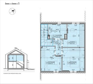 rzut dom na sprzedaż 77m2 dom Walendów, Brzozowa