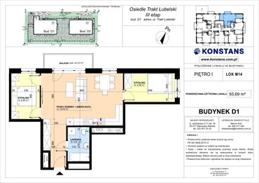 rzut mieszkanie na sprzedaż 56m2 mieszkanie Warszawa, Wawer, Trakt Lubelski 181 C i 181 D