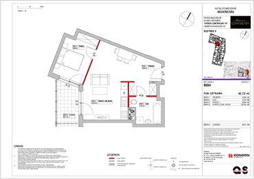 rzut mieszkanie na sprzedaż 44m2 mieszkanie Warszawa, Ursus, ul. Gierdziejewskiego 23