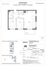 rzut mieszkanie na sprzedaż 61m2 mieszkanie Wrocław, Krzyki, Krakowska 112