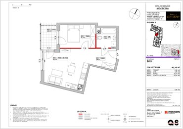 rzut mieszkanie na sprzedaż 42m2 mieszkanie Warszawa, Ursus, ul. Gierdziejewskiego 23