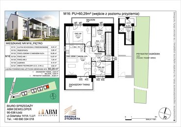 rzut mieszkanie na sprzedaż 60m2 mieszkanie Łódź, Zygmunta 140