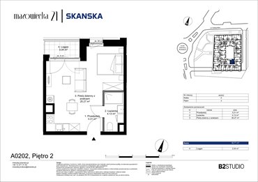 rzut mieszkanie na sprzedaż 33m2 mieszkanie Kraków, Krowodrza, ul. Mazowiecka 21