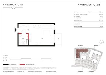 rzut mieszkanie na sprzedaż 28m2 mieszkanie Poznań, Winogrady, Naramowicka 100