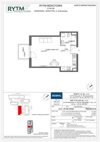 rzut mieszkanie na sprzedaż 32m2 mieszkanie Warszawa, Mokotów, Antoniewska 3B