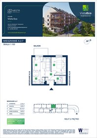 rzut mieszkanie na sprzedaż 40m2 mieszkanie Wrocław, Fabryczna, Stabłowice, Łomnicka