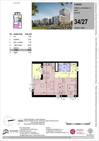 rzut mieszkanie na sprzedaż 52m2 mieszkanie Poznań, Komandoria, Świętego Michała 36