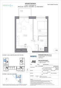 rzut mieszkanie na sprzedaż 41m2 mieszkanie Wrocław, Krzyki, Krakowska 112