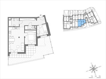 rzut mieszkanie na sprzedaż 63m2 mieszkanie Kraków, Bronowice Wielkie, ul.Stawowa 246
