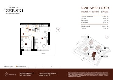 rzut mieszkanie na sprzedaż 45m2 mieszkanie Świeradów Zdrój, Senatoryjna/Szkolna