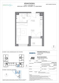 rzut mieszkanie na sprzedaż 32m2 mieszkanie Wrocław, Krzyki, Krakowska 112