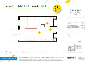 rzut lokal użytkowy na sprzedaż 32m2 lokal użytkowy Gąski, Nadbrzeżna 52