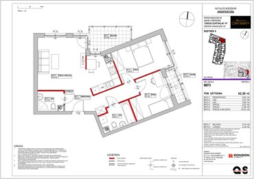 rzut mieszkanie na sprzedaż 62m2 mieszkanie Warszawa, Ursus, ul. Gierdziejewskiego 23