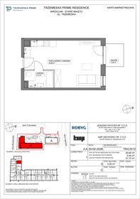 rzut mieszkanie na sprzedaż 31m2 mieszkanie Wrocław, Stare Miasto, Trzemeska