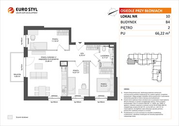 rzut mieszkanie na sprzedaż 66m2 mieszkanie Rumia, Janowo, Błoń Janowskich