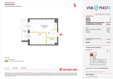 rzut mieszkanie na sprzedaż 38m2 mieszkanie Kraków, Mistrzejowice, ul. Powstańców