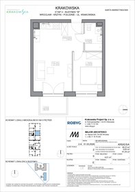 rzut mieszkanie na sprzedaż 41m2 mieszkanie Wrocław, Krzyki, Krakowska 112