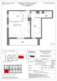 rzut mieszkanie na sprzedaż 60m2 mieszkanie Wrocław, Stare Miasto, Trzemeska