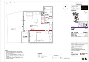 rzut mieszkanie na sprzedaż 44m2 mieszkanie Warszawa, Ursus, ul. Gierdziejewskiego 23