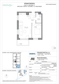 rzut mieszkanie na sprzedaż 46m2 mieszkanie Wrocław, Krzyki, Krakowska 112