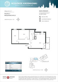 rzut mieszkanie na sprzedaż 63m2 mieszkanie Kraków, Podgórze, Jerozolimska 4
