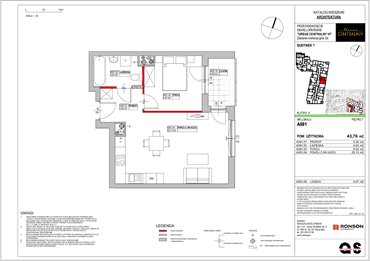rzut mieszkanie na sprzedaż 44m2 mieszkanie Warszawa, Ursus, ul. Gierdziejewskiego 23