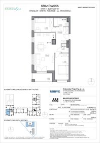 rzut mieszkanie na sprzedaż 67m2 mieszkanie Wrocław, Krzyki, Krakowska 112