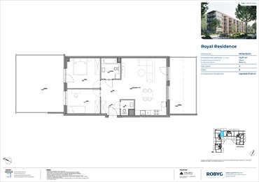 Nowe mieszkanie trzypokojowe Royal Residence Warszawa, Wilanów, Sarmacka 74m2 Foto 1