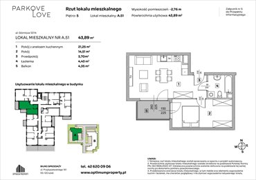 rzut mieszkanie na sprzedaż 44m2 mieszkanie Łódź, Bałuty-Doły, ul. Górnicza 12/14