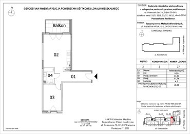rzut mieszkanie na sprzedaż 49m2 mieszkanie Ząbki, Powstańców 19