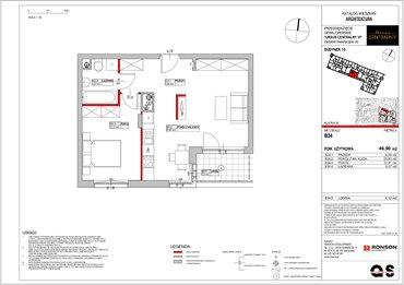 rzut mieszkanie na sprzedaż 47m2 mieszkanie Warszawa, Ursus, ul. Gierdziejewskiego 23
