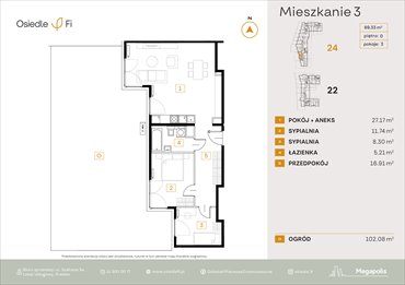 rzut mieszkanie na sprzedaż 69m2 mieszkanie Kraków, Rzemieślnicza 22-24