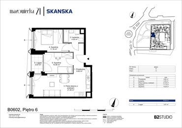 rzut mieszkanie na sprzedaż 54m2 mieszkanie Kraków, Krowodrza, ul. Mazowiecka 21