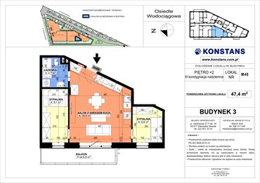 rzut mieszkanie na sprzedaż 47m2 mieszkanie Sulejówek, Wodociągowa 1, 1A, 1B