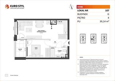 rzut mieszkanie na sprzedaż 39m2 mieszkanie Gdańsk, Śródmieście, ks. Jerzego Popiełuszki/Rybaki Górne