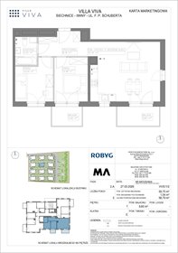 rzut mieszkanie na sprzedaż 60m2 mieszkanie Wrocław, Iwiny, ul. Franza Petera Schuberta