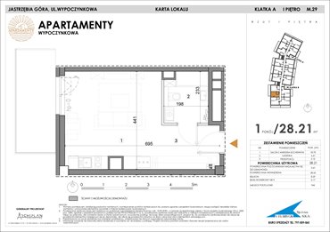 rzut mieszkanie na sprzedaż 28m2 mieszkanie Jastrzębia Góra, Wypoczynkowa