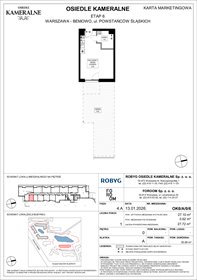 rzut mieszkanie na sprzedaż 27m2 mieszkanie Warszawa, Powstańców Śląskich