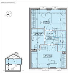 rzut dom na sprzedaż 66m2 dom Słomin, Piaseczyńska