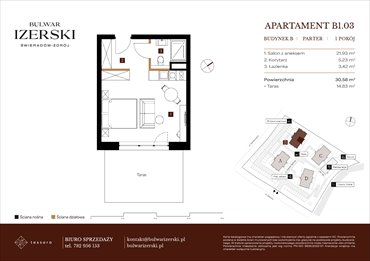 rzut mieszkanie na sprzedaż 31m2 mieszkanie Świeradów Zdrój, Senatoryjna/Szkolna