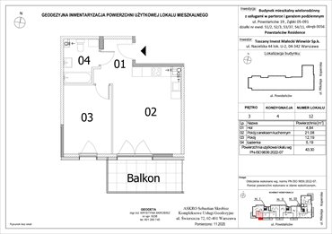 rzut mieszkanie na sprzedaż 43m2 mieszkanie Ząbki, Powstańców 19