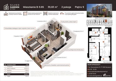 rzut mieszkanie na sprzedaż 39m2 mieszkanie Szczecin, Centrum, al. Wyzwolenia 70 / ul. Staszica 21