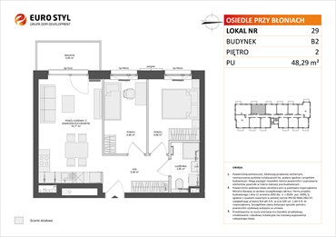 rzut mieszkanie na sprzedaż 48m2 mieszkanie Rumia, Janowo, Błoń Janowskich