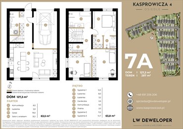 rzut dom na sprzedaż 127m2 dom Łódź, Jana Kasprowicza 4