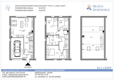 rzut dom na sprzedaż 109m2 dom Gdańsk, Kokoszki, Geologów