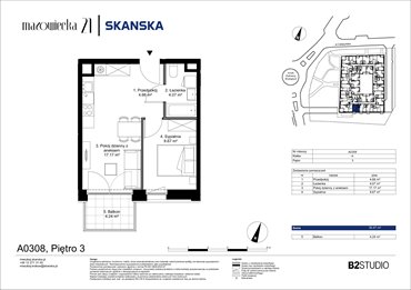 rzut mieszkanie na sprzedaż 36m2 mieszkanie Kraków, Krowodrza, ul. Mazowiecka 21
