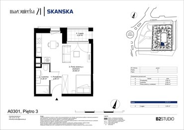 rzut mieszkanie na sprzedaż 33m2 mieszkanie Kraków, Krowodrza, ul. Mazowiecka 21